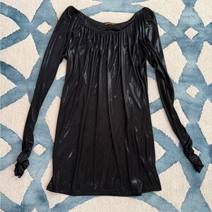 LaRok Glossy Black Dress - Size XS